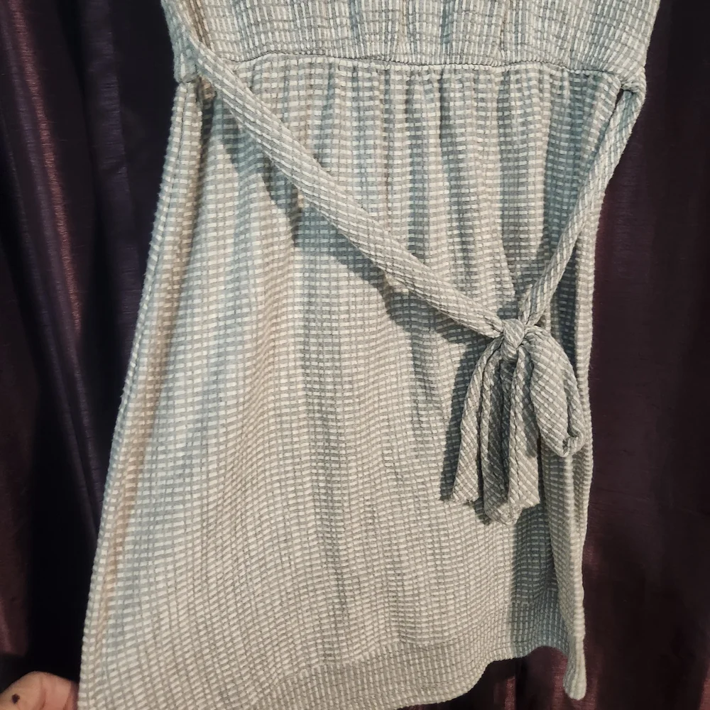 Caution To The Wind Gray Textured Dress - Picture 4 of 12